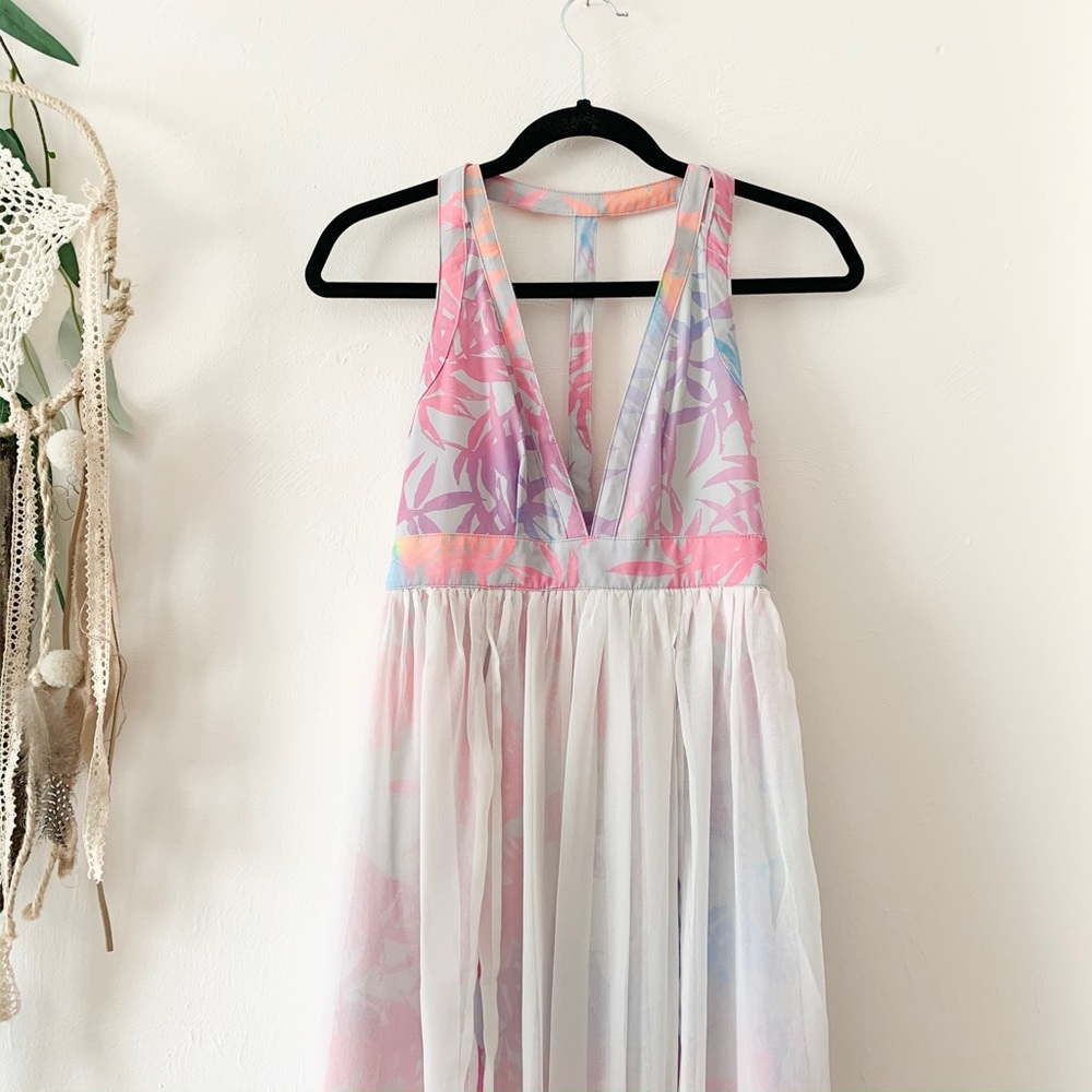 SABO SKIRT DRESS SIZE XS NWT colorful sheer